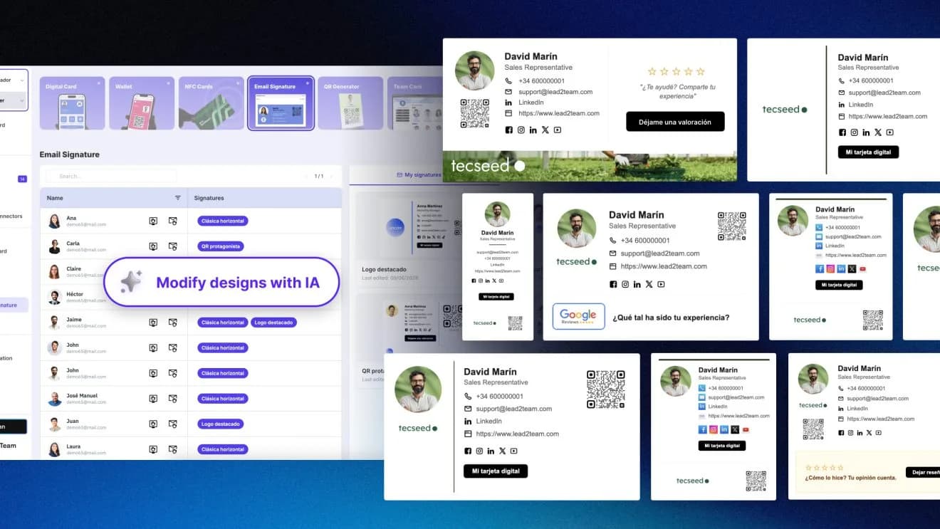 New module: corporate email signature generator with QR